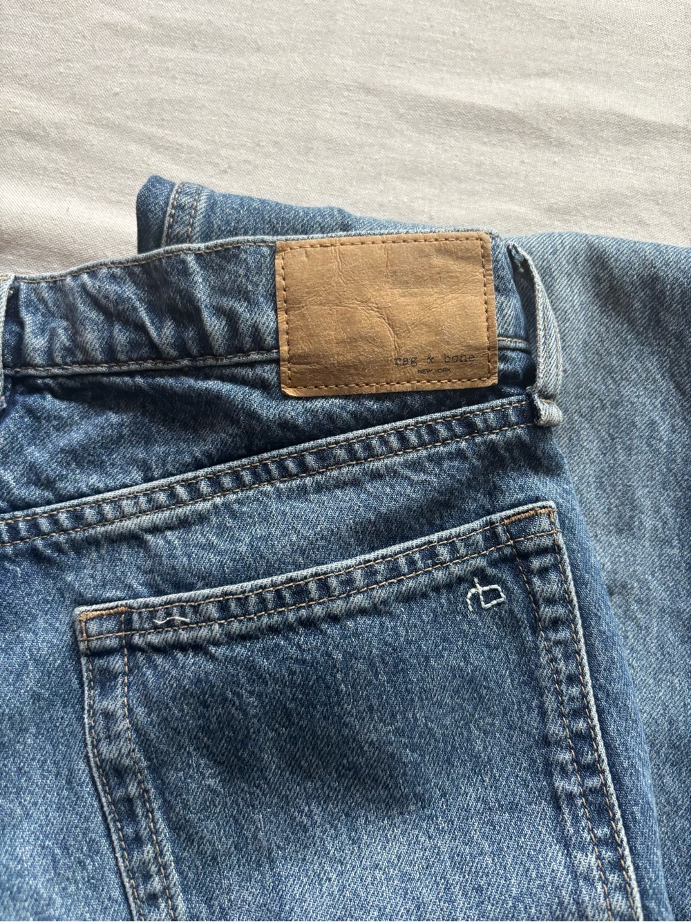 Rag & Bone Saige Low Rise Relaxed Straight Jeans Size 25 Echo Full Length - Picture 8 of 13